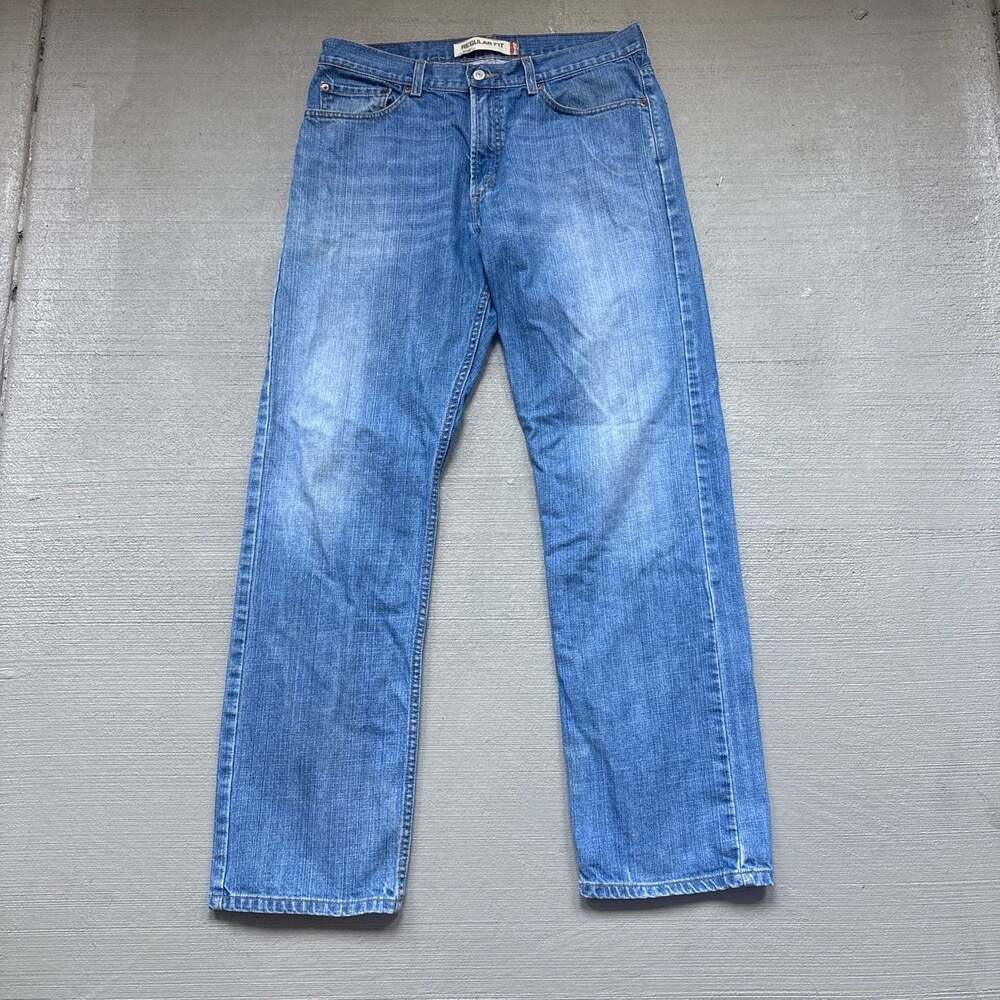Levis 505 Jeans 32x32 Distressed Faded Wash Grunge Workwear Denim